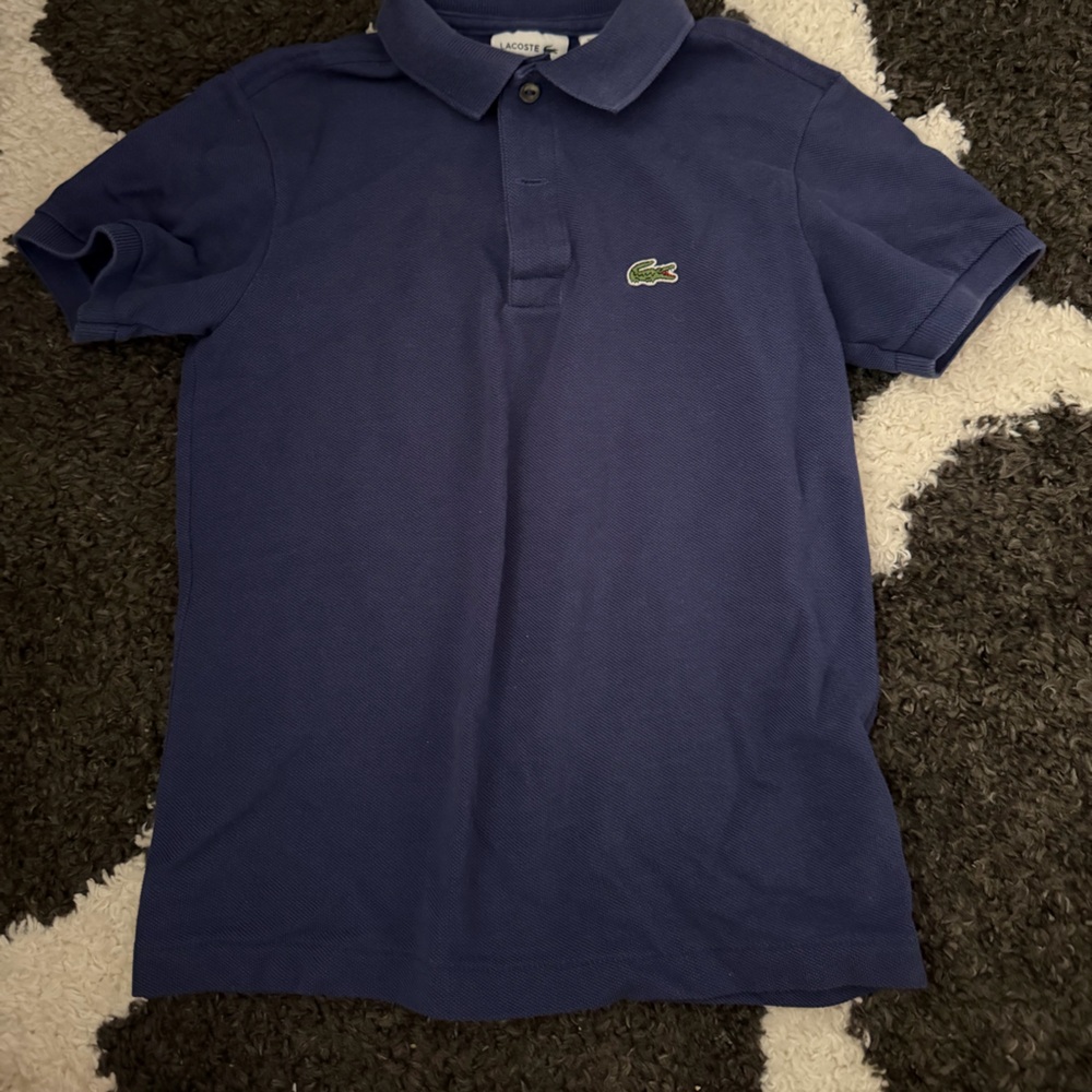 Lacoste Navy Polo with Green Crocodile Logo